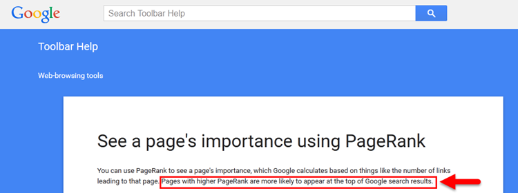 Google Toolbar Page Rank Help Page