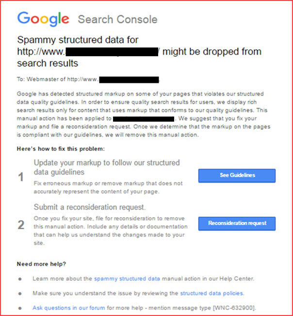 Spammy Structured Data Google Penalty