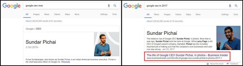 Google CEO Now & 2017