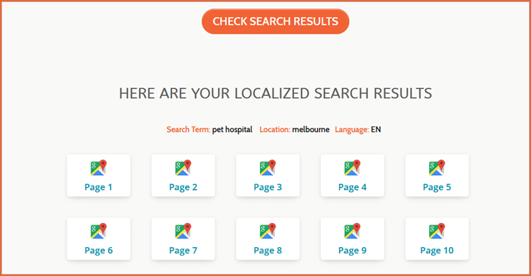 Local SERP Tool Results